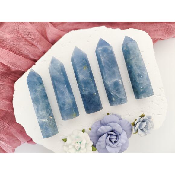 Celestite Tower Spiritual Awareness Crystals - Picture 5 of 9